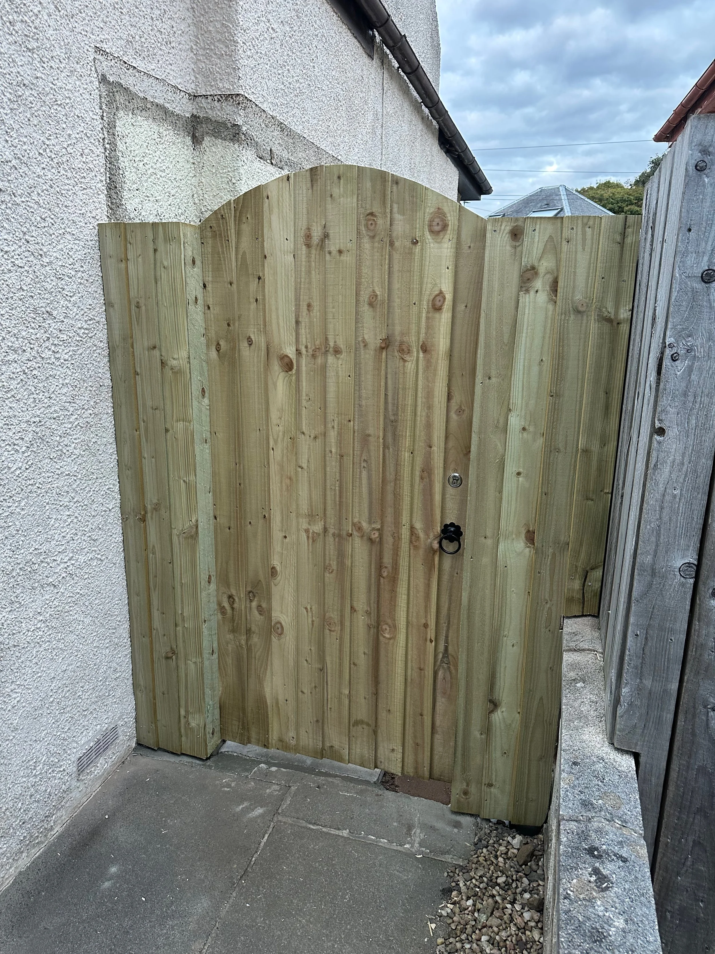 Custom featheredge garden gate