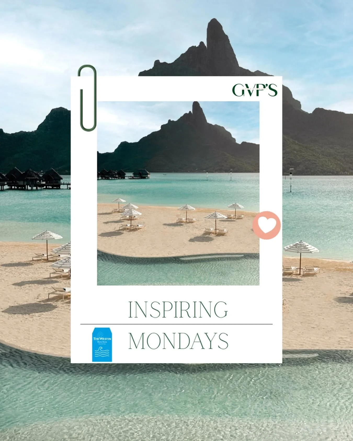 ✨ Inspiring Mondays ✨

As we step into one of the busiest moments of the year, a little serenity goes a long way 🌊✨

This view from The Westin Bora Bora is the perfect reminder to pause, breathe, and let calm guide the week &mdash; even when the sch