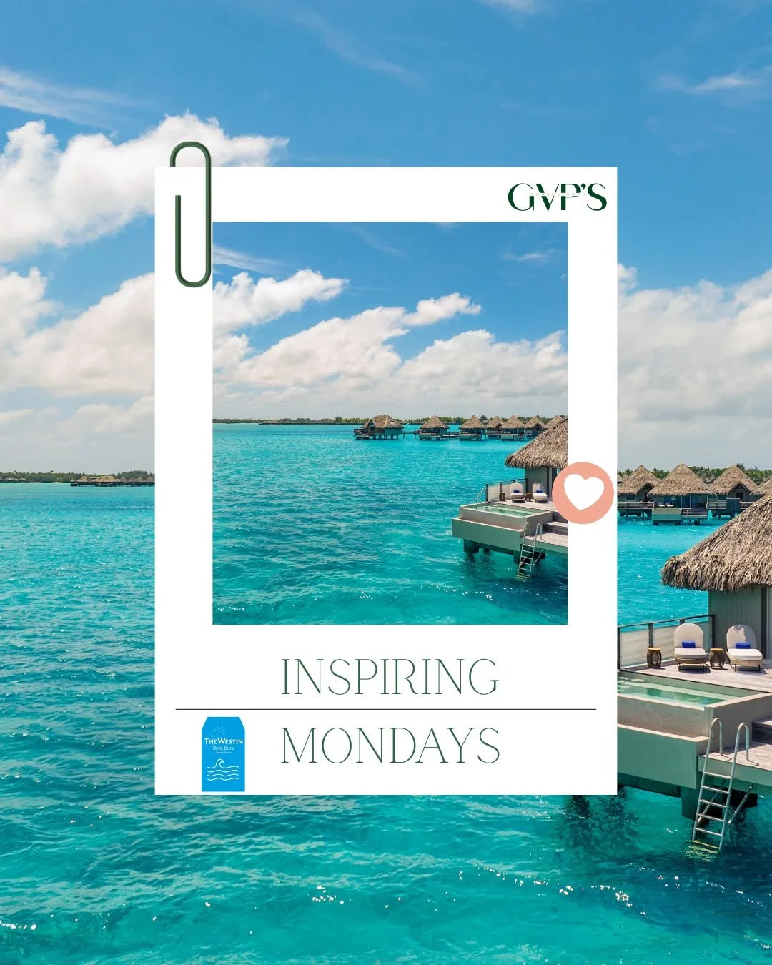 Inspiring Mondays ✨

Some views remind you to slow down &mdash; and to dream a little bigger.

At The Westin Bora Bora, endless shades of blue meet overwater living, where days unfold between gentle swims, sun-warmed decks and the quiet luxury of spa