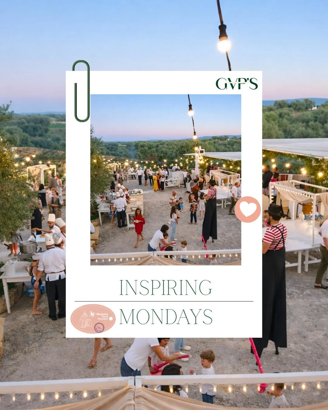 Inspiring Mondays ✨

Some of the most inspiring moments are the ones shared.

Under soft lights, surrounded by laughter, local flavours and the warmth of community, evenings at Masseria Torre Coccaro capture the true spirit of Italian living &mdash; 