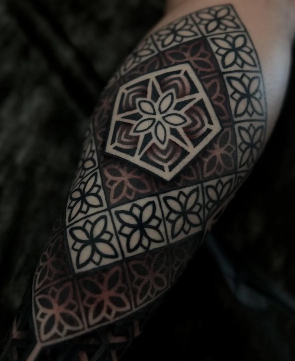 Geometric tattoo by Emily Paul in San Diego, CA, co-owner of Lucky Cat Tattoo