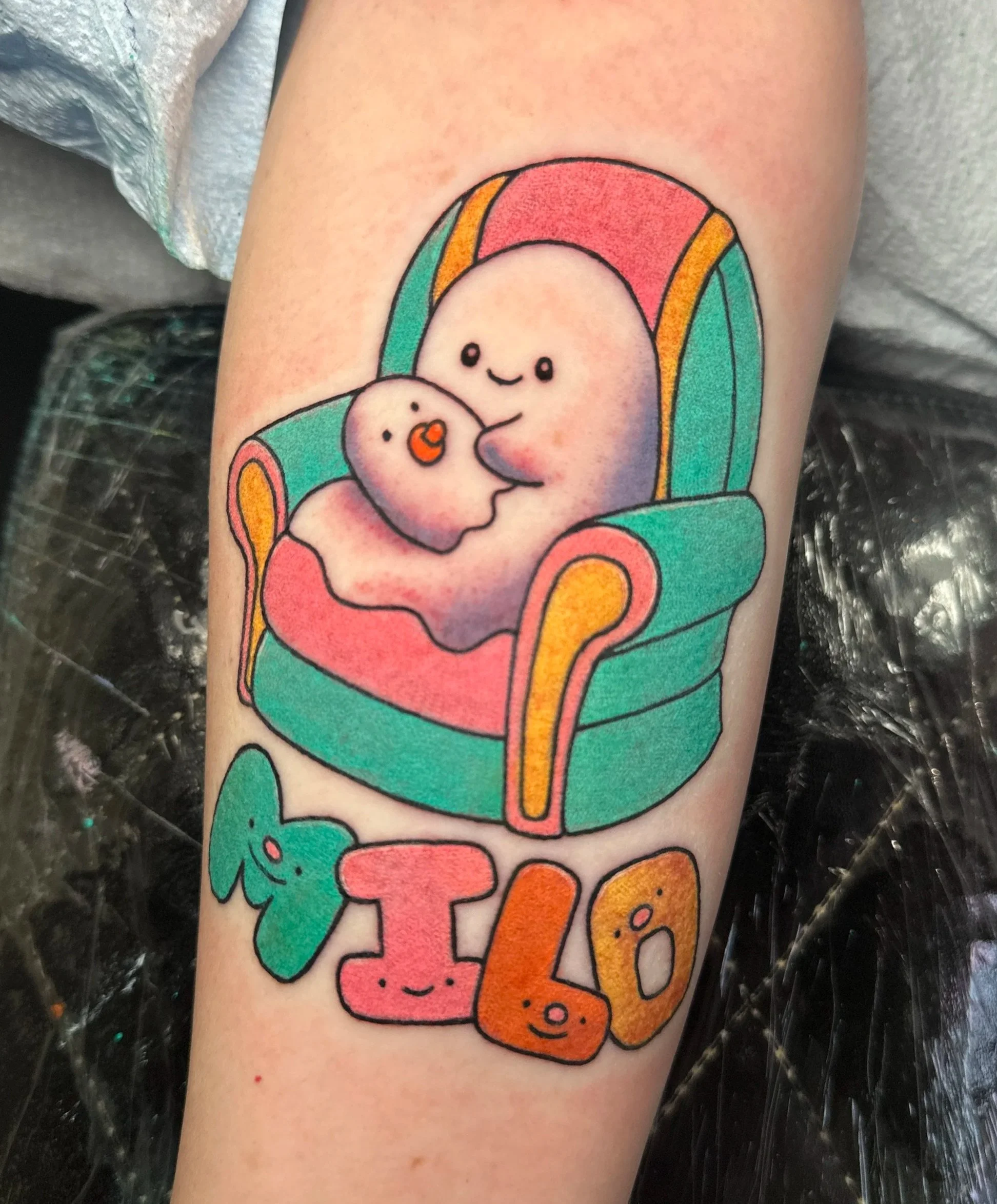 Ghost tattoo by ktrantattoos, woman tattoo artist in North Park San Diego