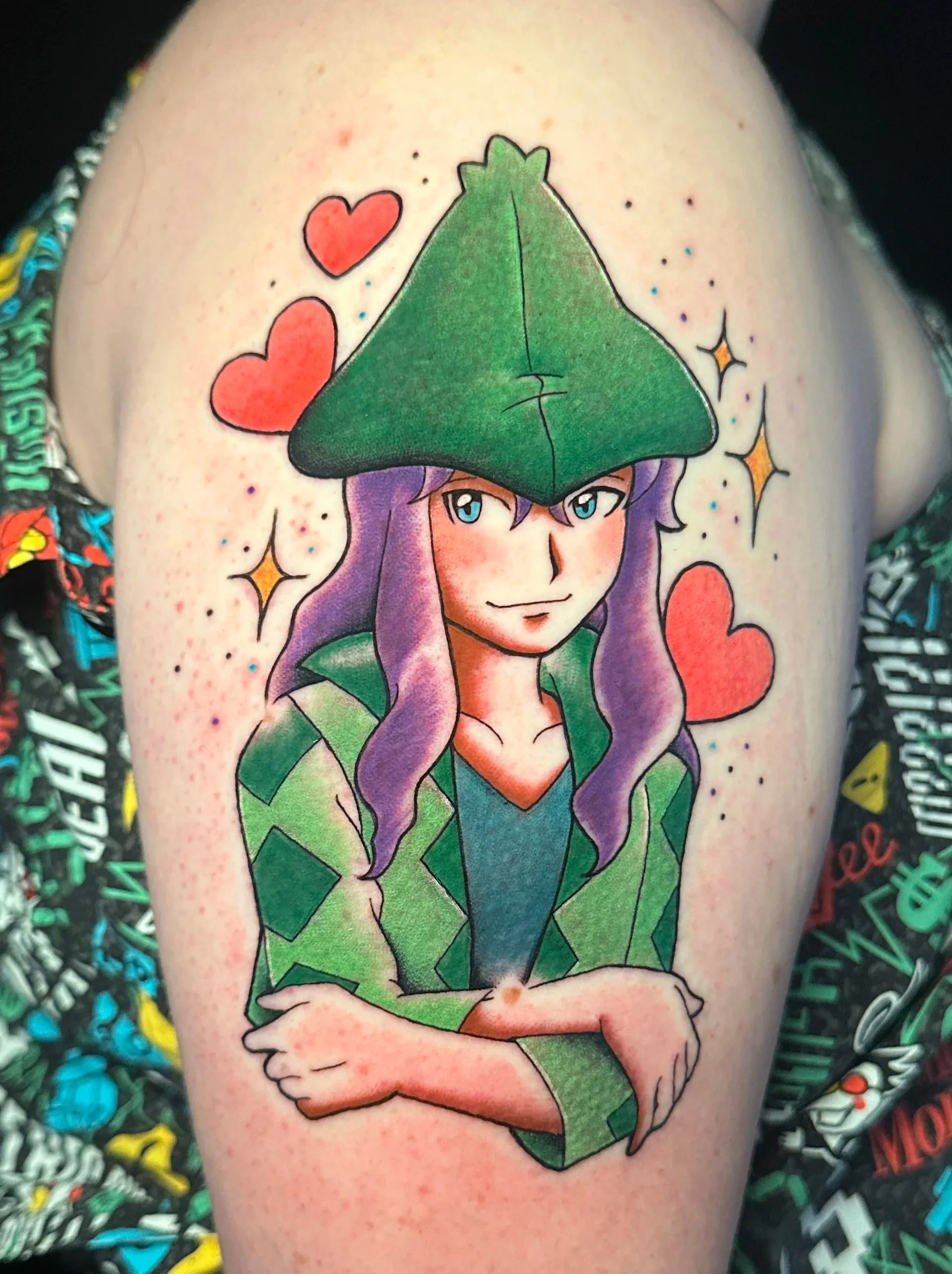 Pokémon tattoo artist Kristine Tran in North Park San Diego