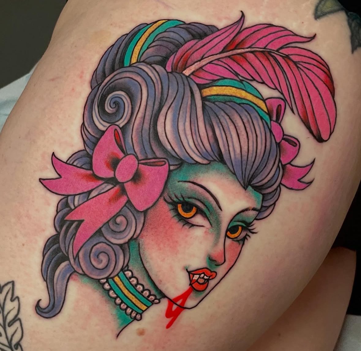 Woman tattoo artist in North Park, San Diego