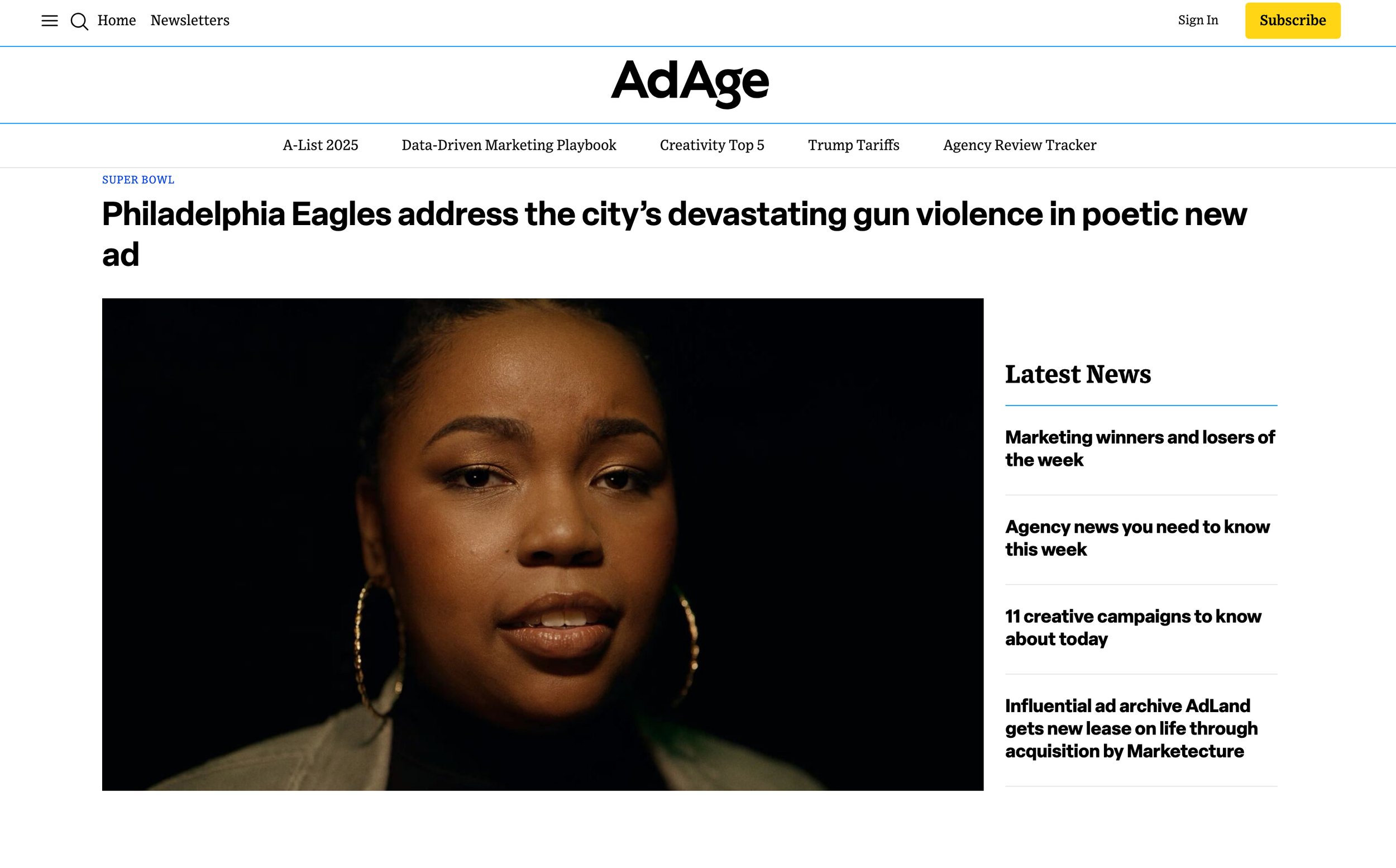 Ad Age write up