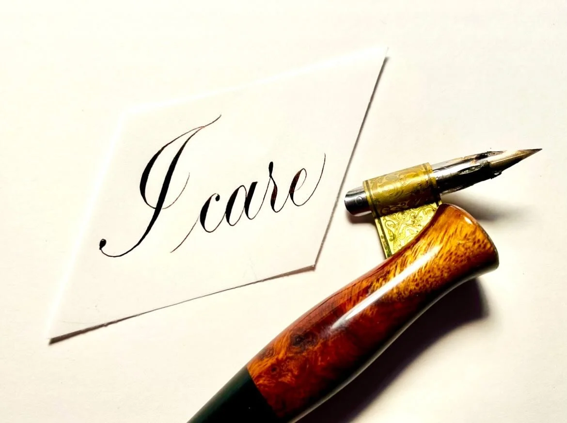 How are you today? It matters to me how you&rsquo;re doing. I care.🫶 

#icare #connection #supportingoneanother #supportingoneanotheronthishumanjourney #love #handlettering #calligraphy #meaningfulart