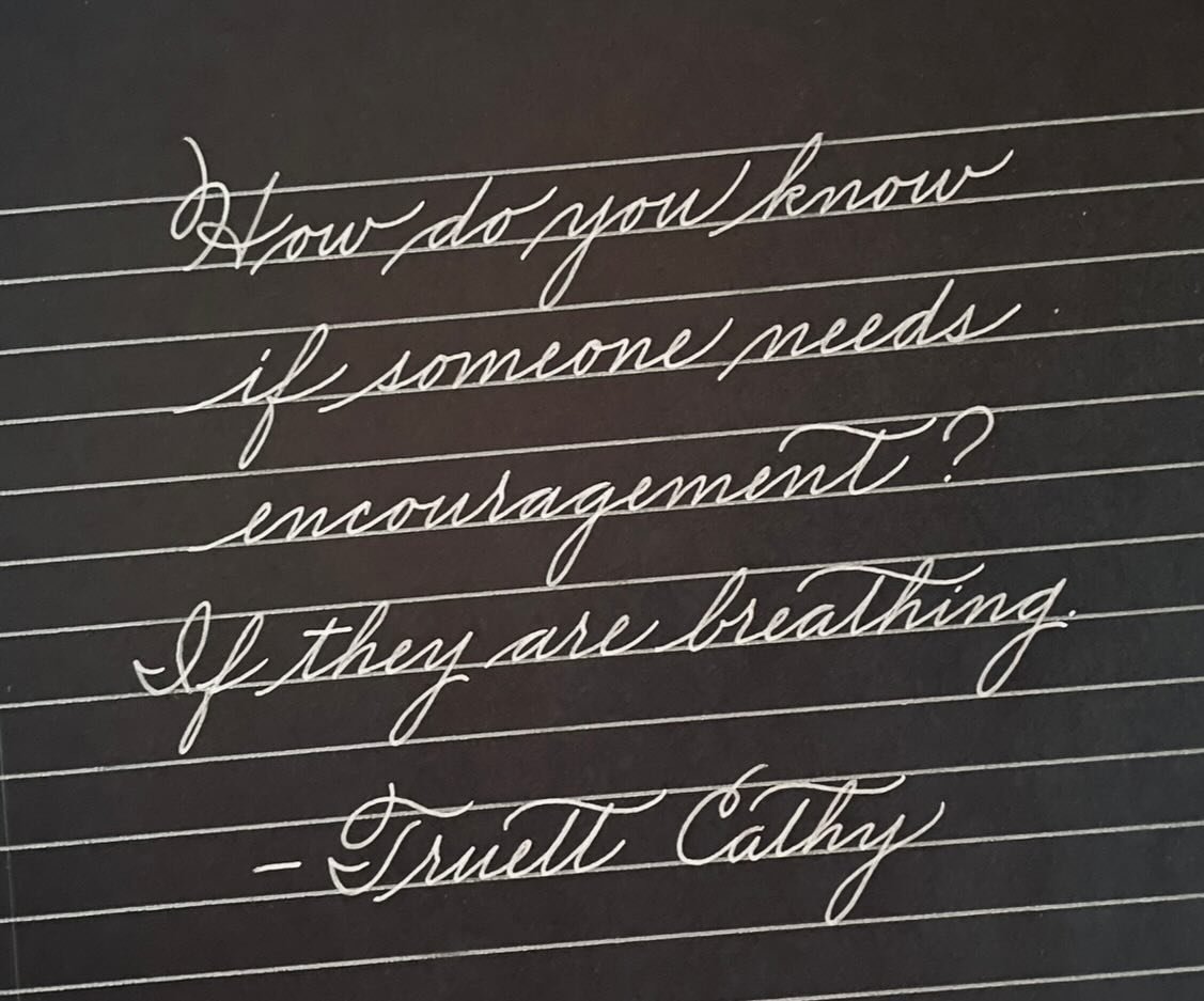 #encouragement #supportingyou #supprtingoneanother #love #day5of10daysofcreativity #creativity #handlettering #cursivewriting #art