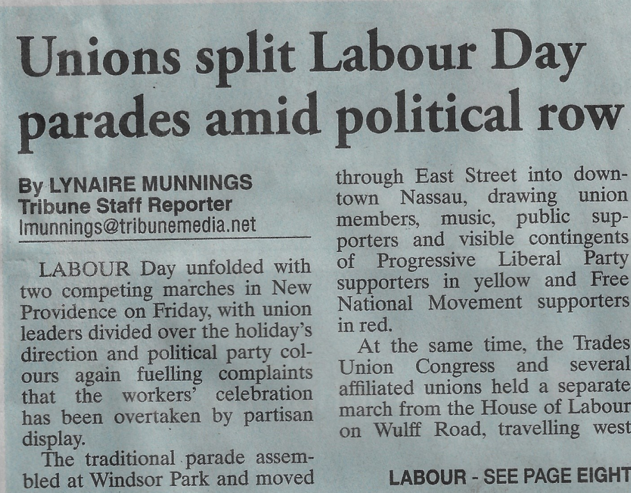 Unions Split Labour Day Parade Amidst Political Row