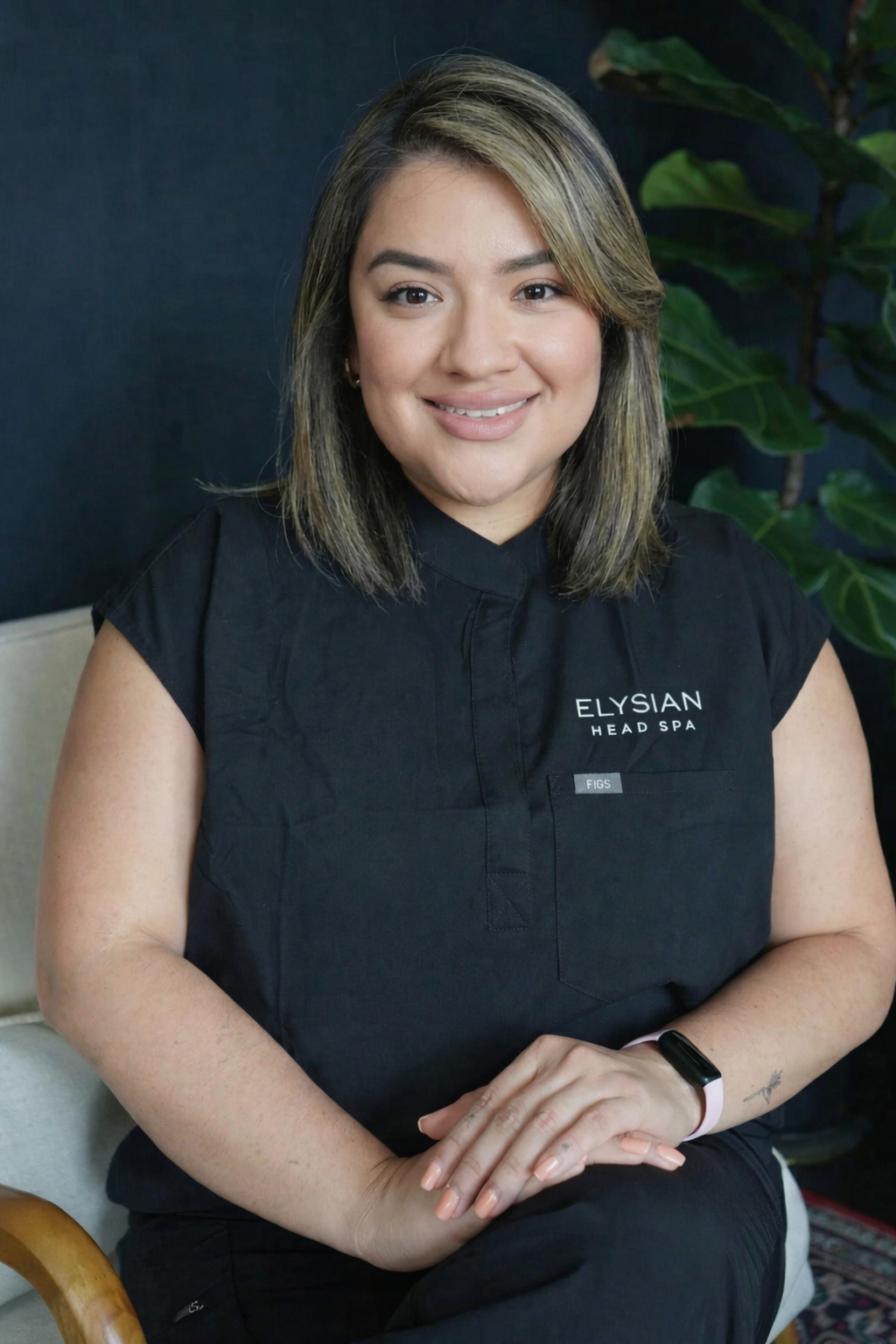 Brenda Bran, Client Care Specialist at Elysian Head Spa Austin, utilizing over 18 years of retail and customer service experience to create positive, restorative wellness visits for every guest.