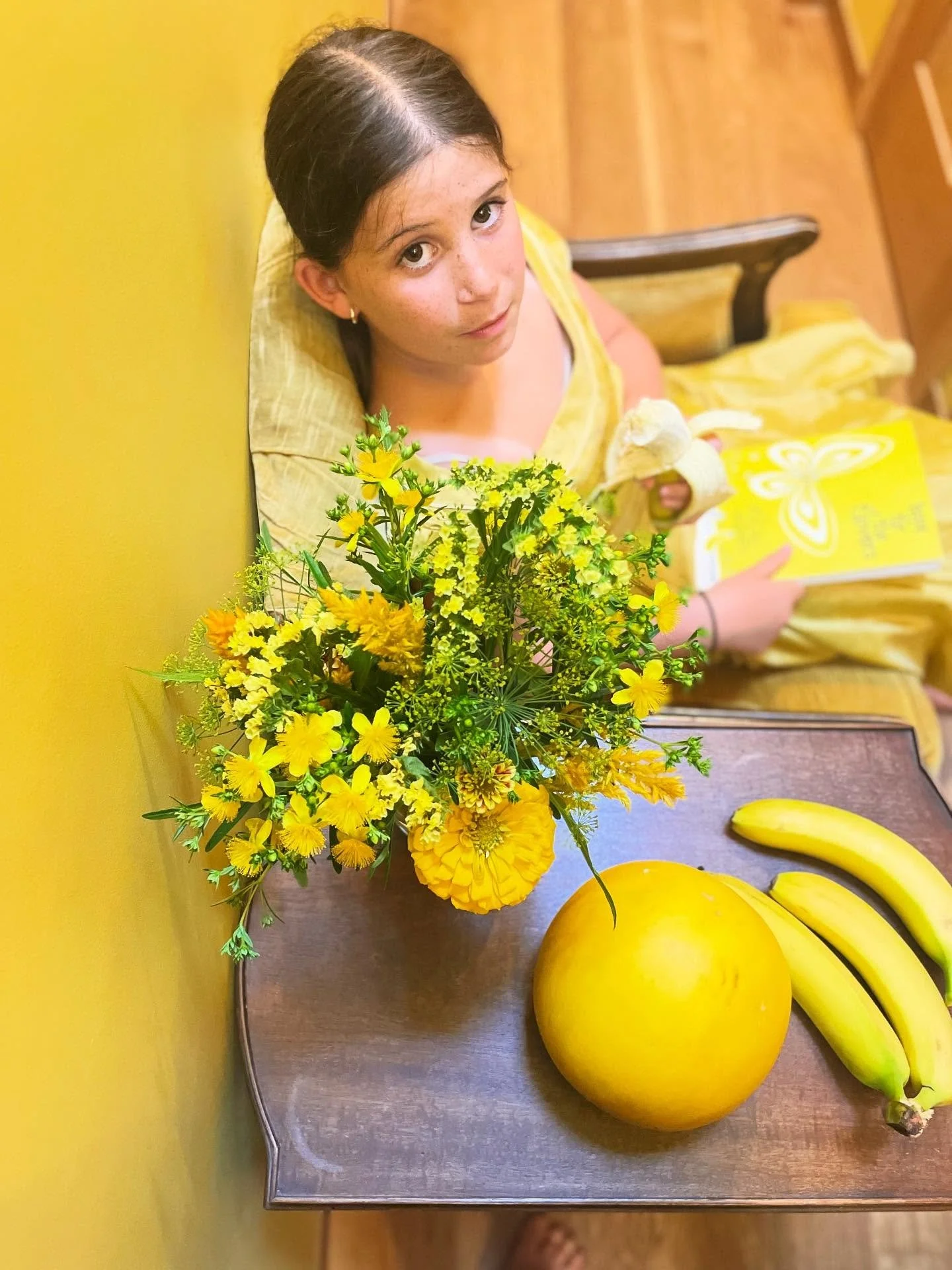 Happy Birthday to one of my favorite daughters! One who puts up and creates monochromatic flower scenes just for fun! She is the best- if you see her wish her Happy Birthday!