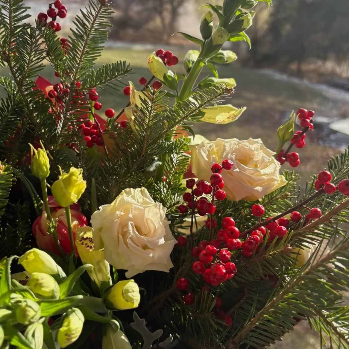 Holiday bouquets are headed to the market tomorrow!
Fresh, local flowers&mdash;perfect for the season.
See you there!