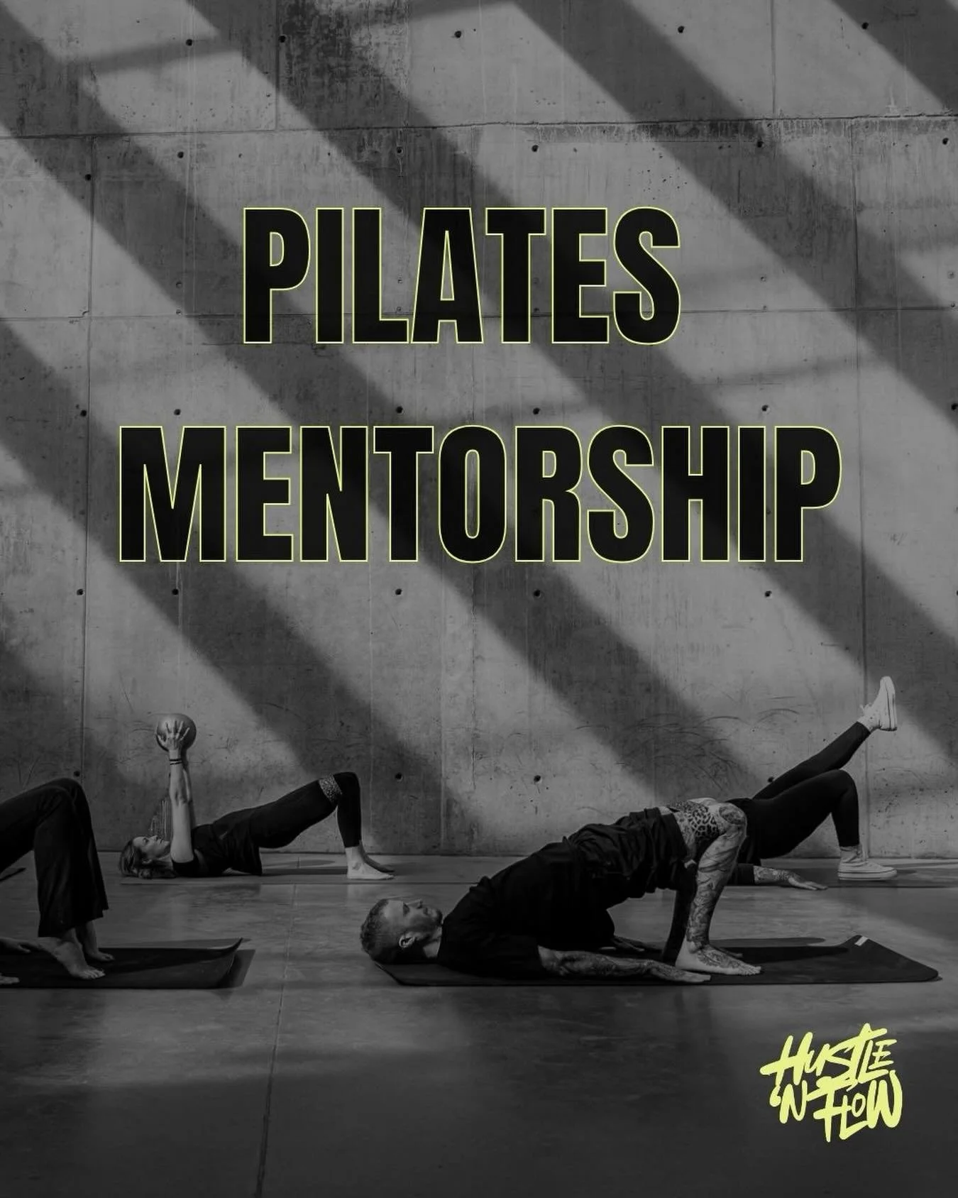 Pilates Reclaimed &mdash; Spring 2026
by Hustle &rsquo;n Flow

Four weekends. Small group. Hands-on mentorship. Guest speakers.

Master:
&bull; Mat Pilates fundamentals &amp; intelligent sequencing
&bull; Functional anatomy you can apply
&bull; Cuein