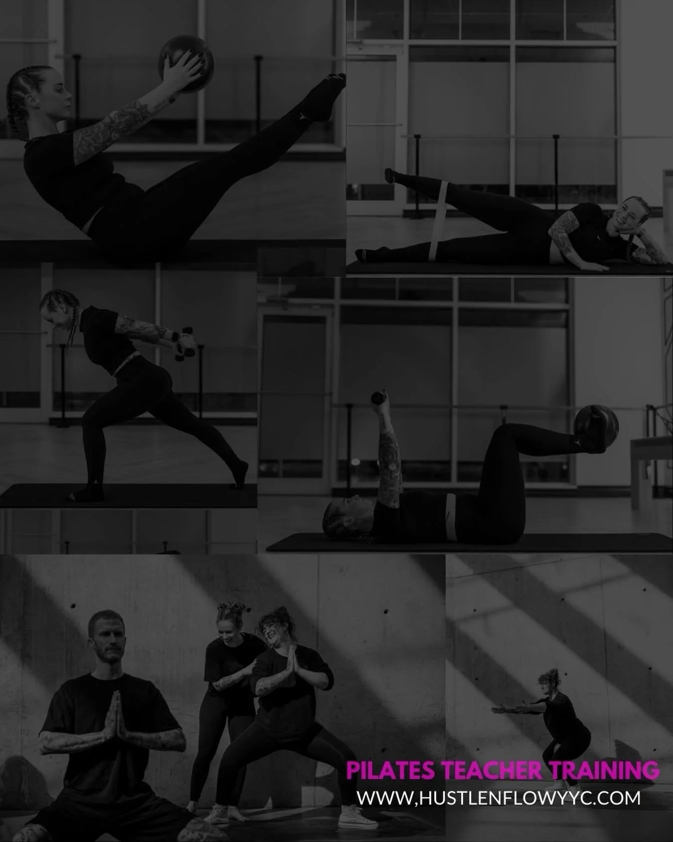 PILATES RECLAIMED | SPRING 2026
by Hustle &rsquo;n Flow hosted @abpcmyyc 

Our first ever Mat Pilates Teacher Training.
(A long time coming.)

You&rsquo;ve been asking.
We&rsquo;ve been building it with intention.

Led by Master Trainers Nikki + Mika