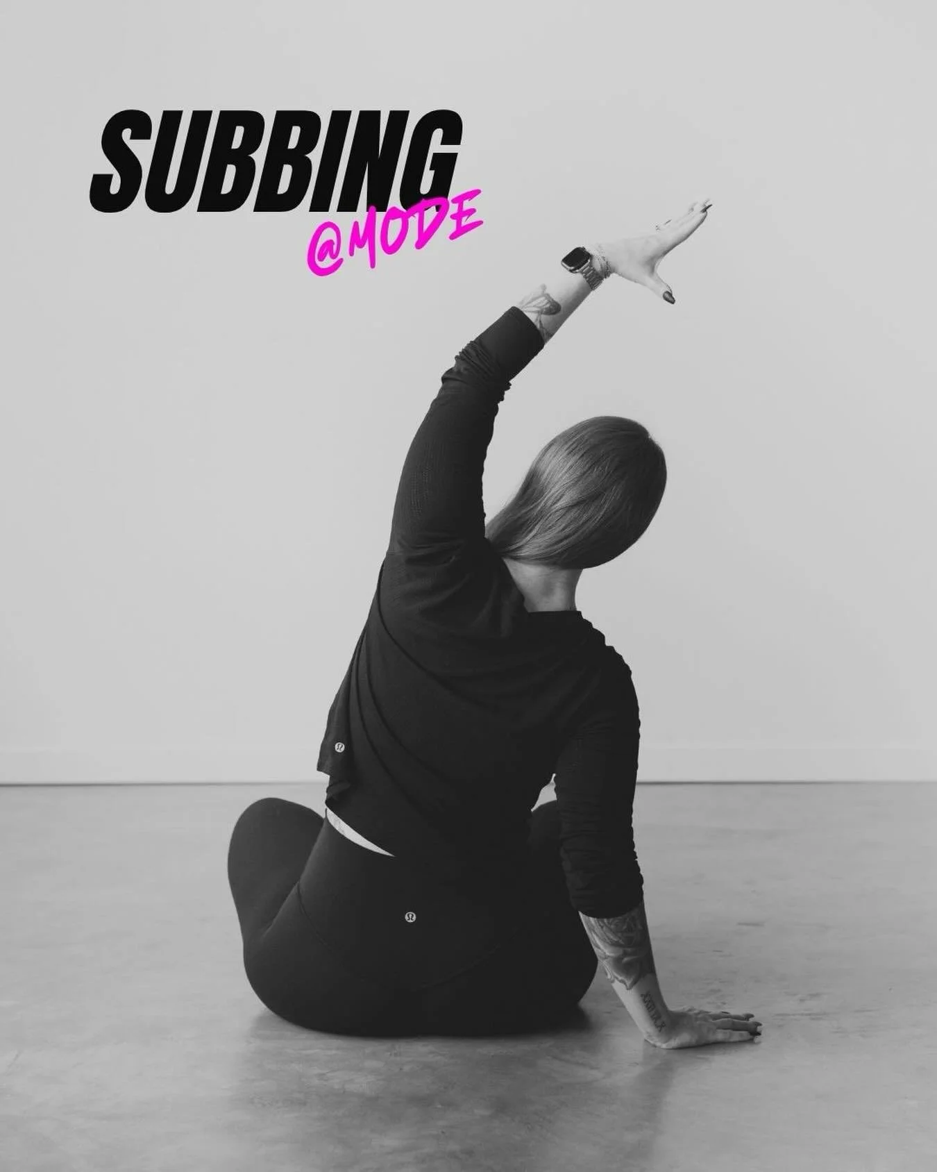 Subbing @mode.fitness.studio 🖤

| April 1 &bull; Flow 5:30pm | 
| April 3 &bull; Pilates Lift 12:00pm | 
| April 19 &bull; Yin 2:30pm |