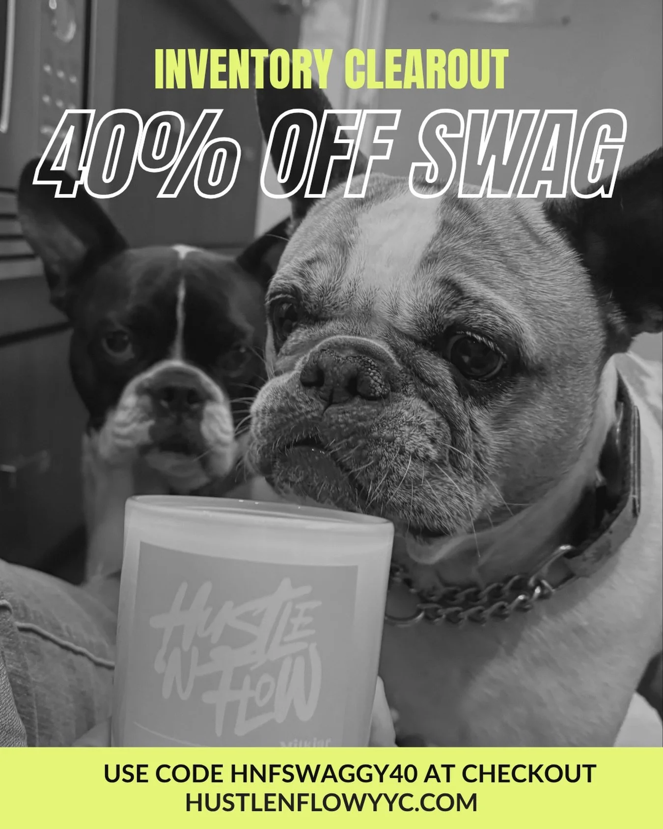 We&rsquo;re making room for some new merch ideas, so we&rsquo;re clearing out our current collection! 

Use code HNFSWAGGY40 at checkout for 40% all swag (and local delivery is free - as always!) 

All of our swag is limited edition, once these piece