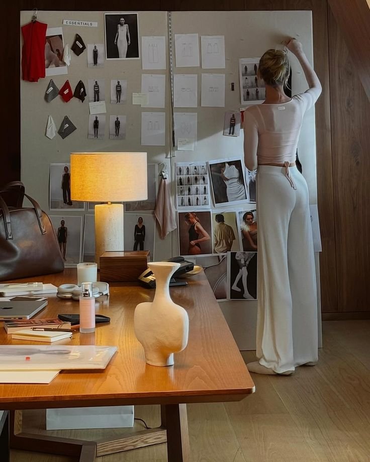 woman in home office