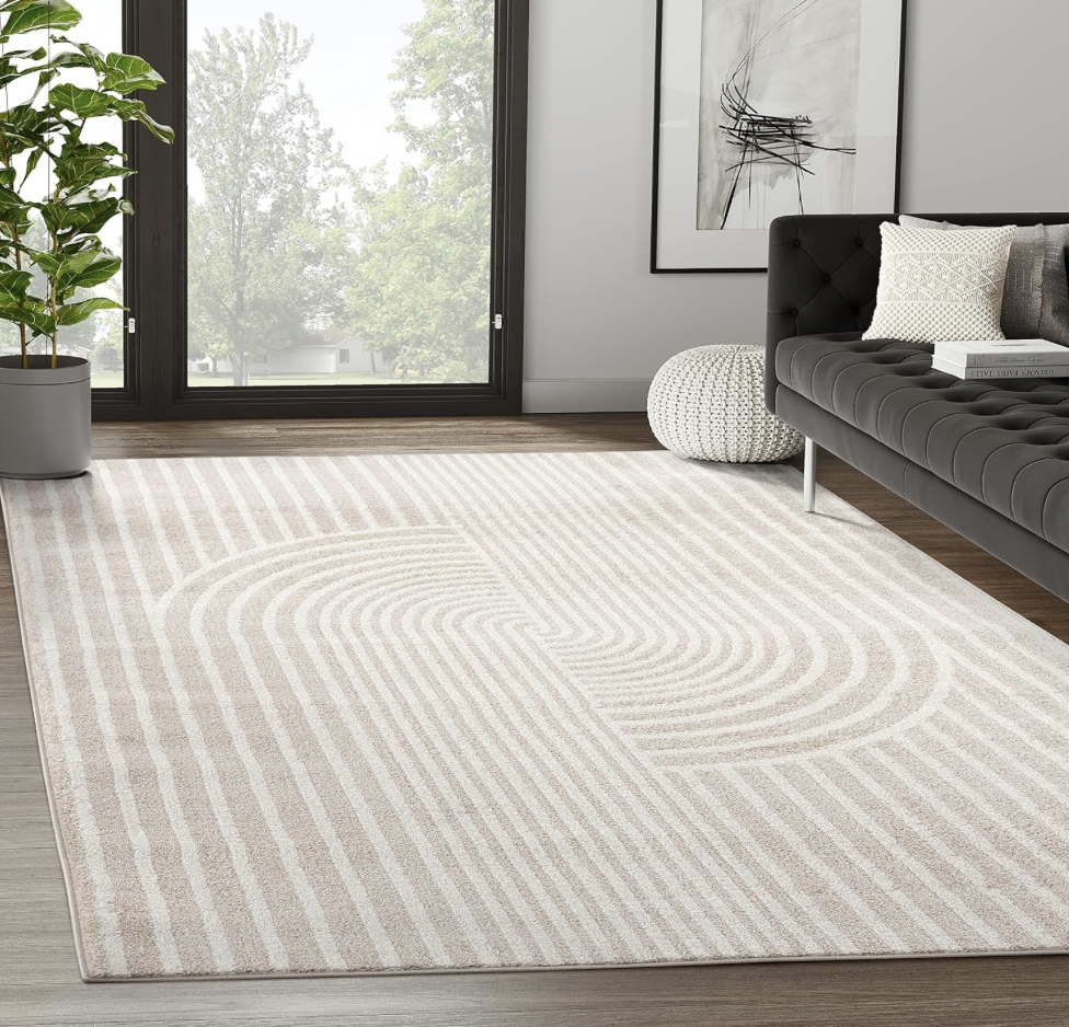 Beige Abstract Arch Rug, $98+