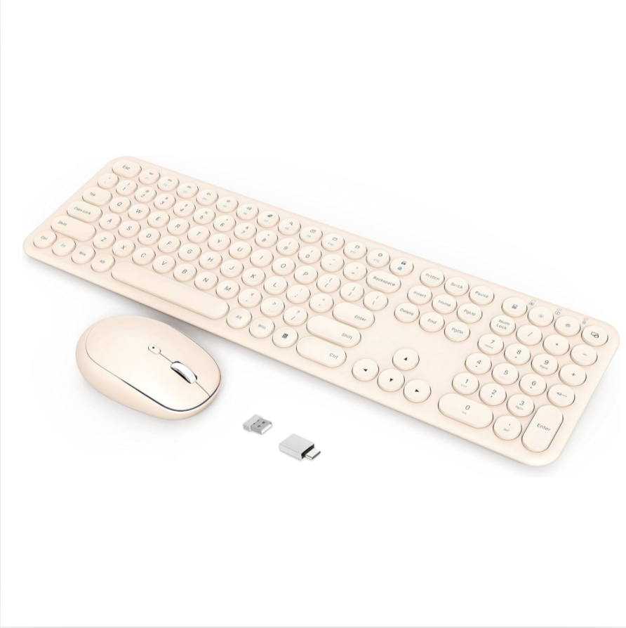 Neutral Creamy Keyboard and Mouse, $39