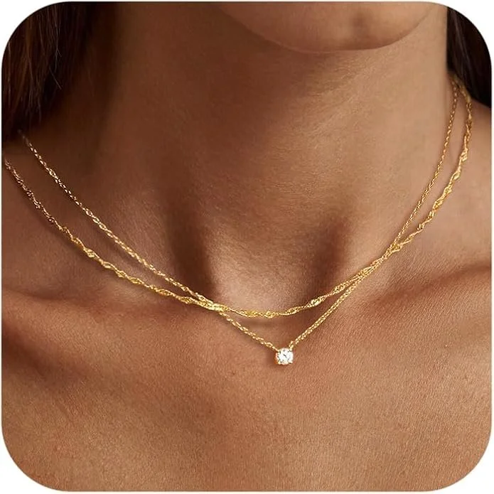Gold Plated Drop Necklace, $14