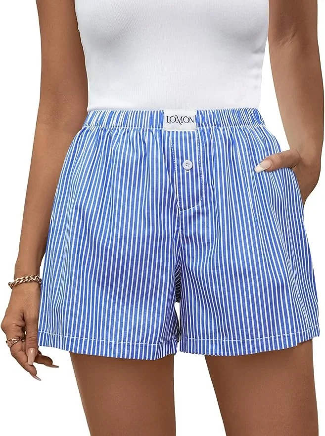 Blue Striped Boxer Shorts, $14