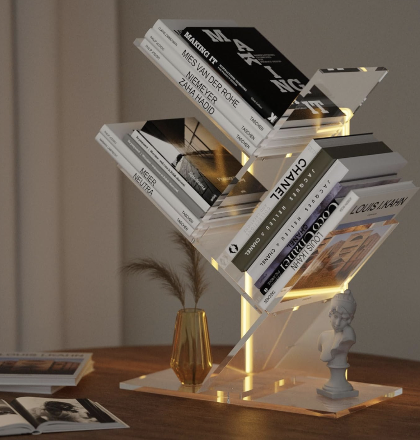 Acrylic Bookshelf, $59