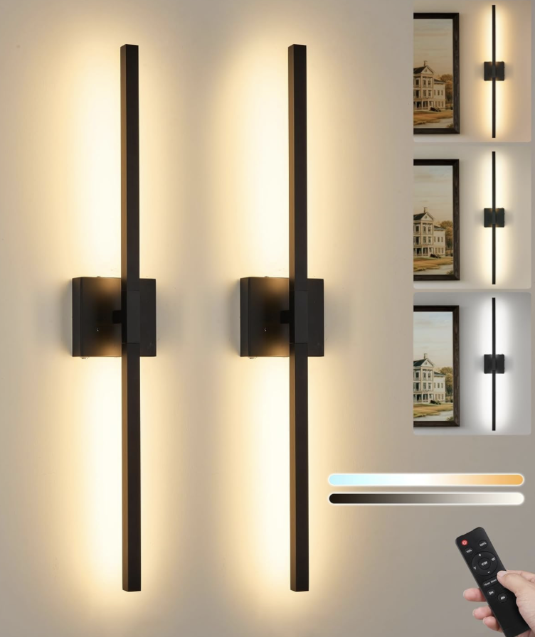 Set of (Battery) Modern Wall Sconces, $99
