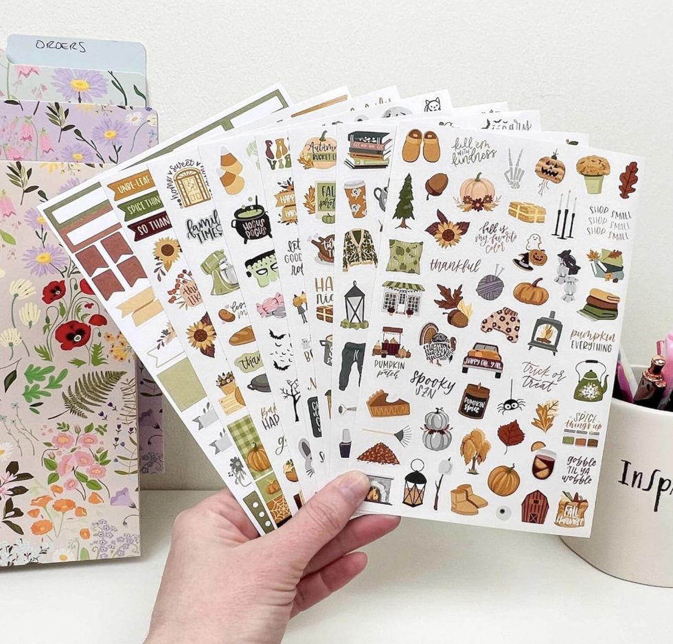 Fall Daily Planner Stickers, $9