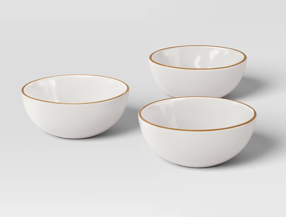 Stoneware Mini Dinner Bowl Set