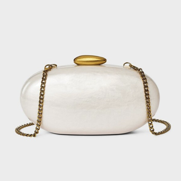 Pearl Oval Clutch, $35
