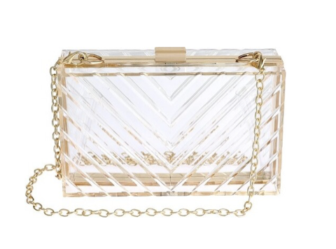 Clear Case Clutch, $35
