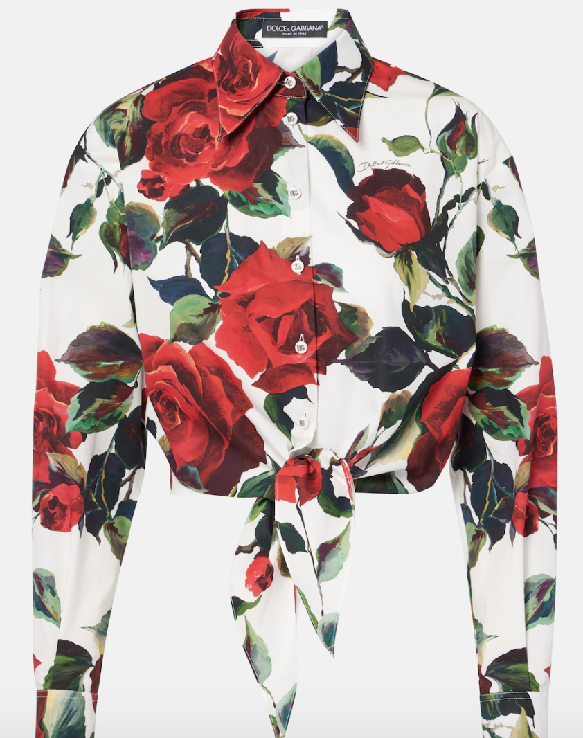 Floral cotton shirt