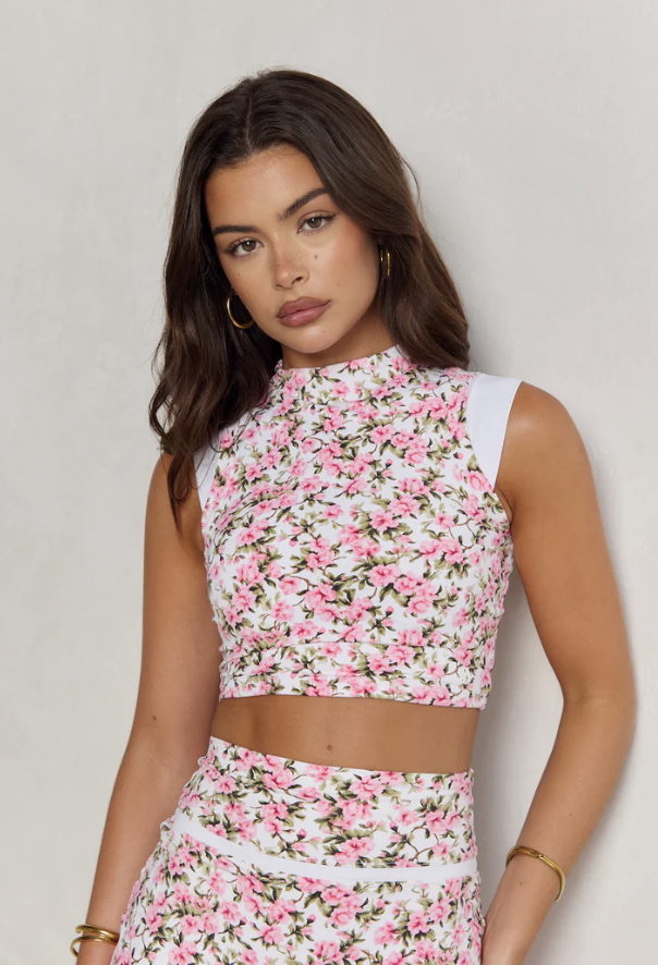 Mockneck Sports Crop - Fleur