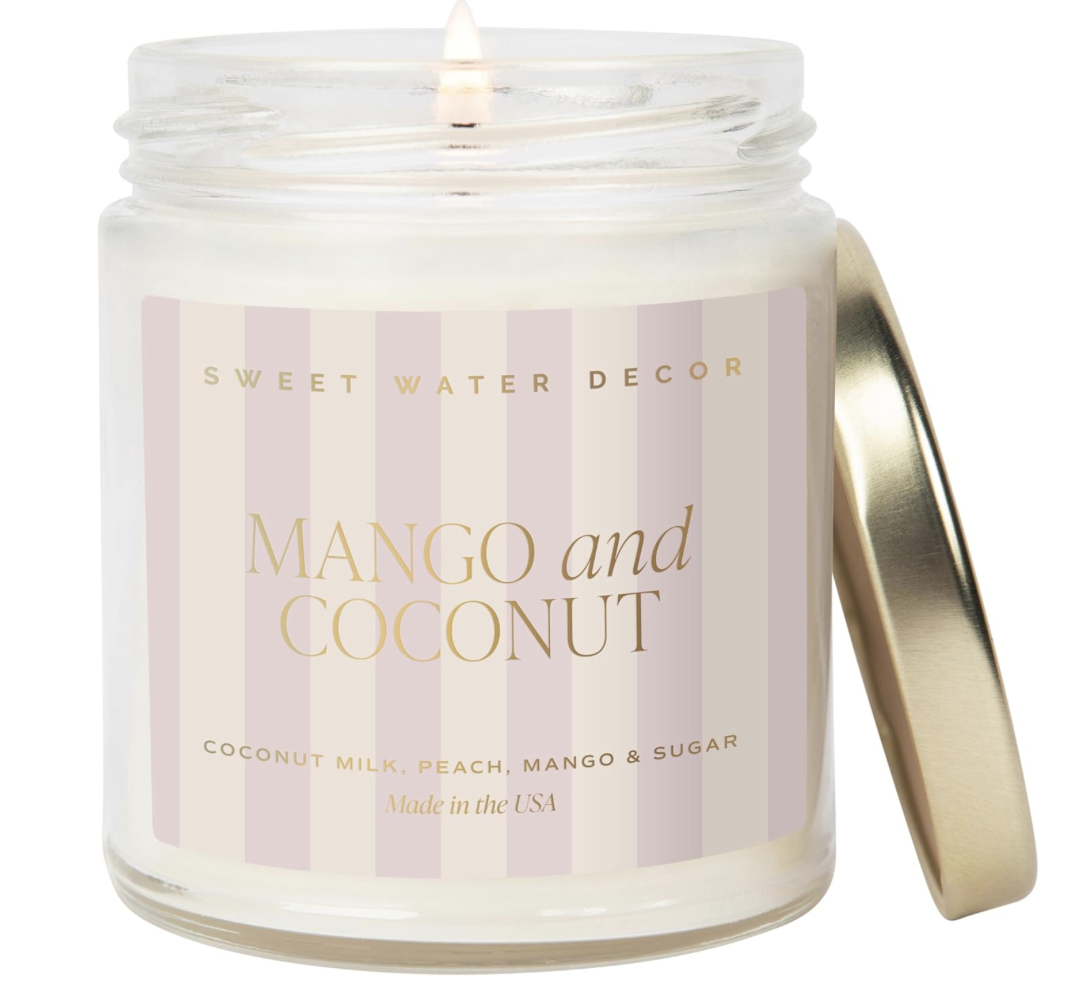 Mango and Coconut Candle, $19