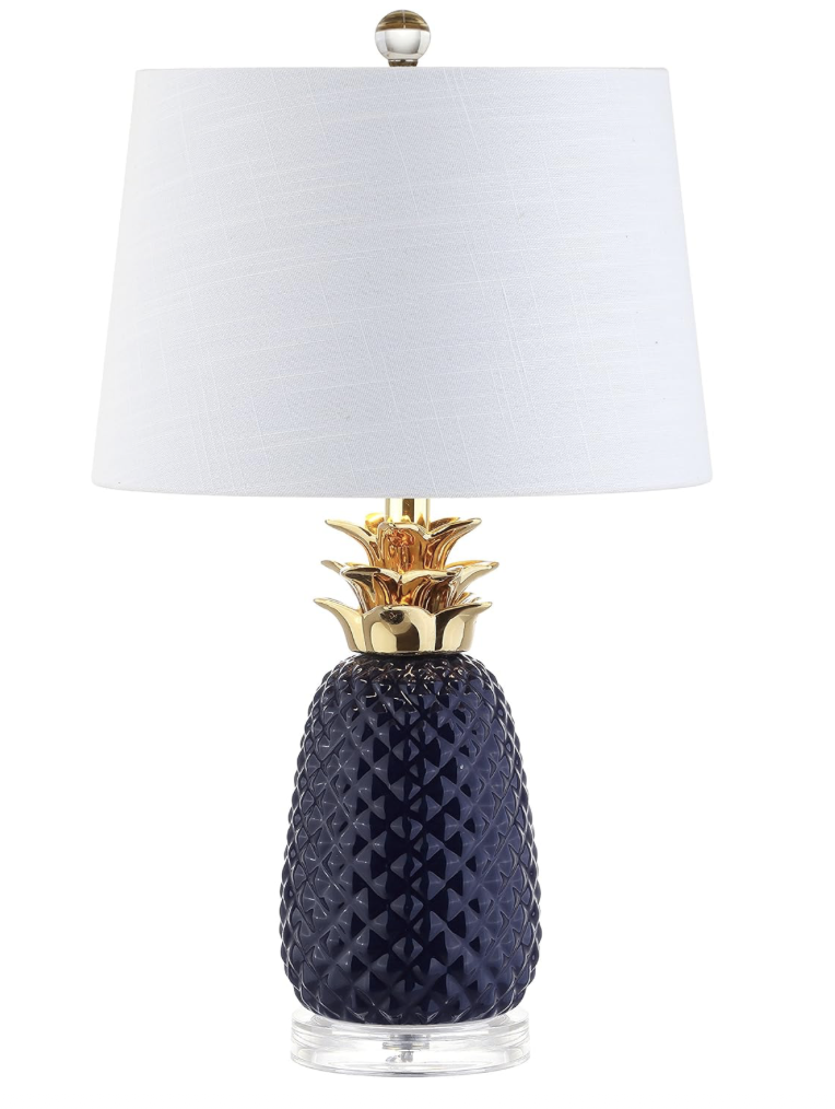 Gold Ceramic Pineapple Table Lamp, $57