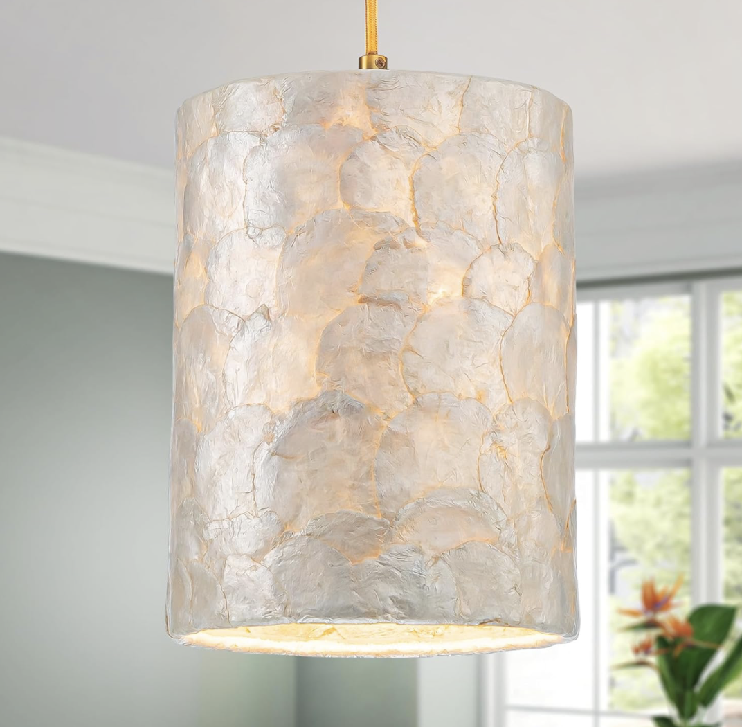 Capiz Shell Chandelier, $79