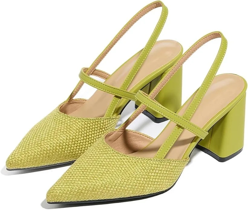 Lime Chunky Heels