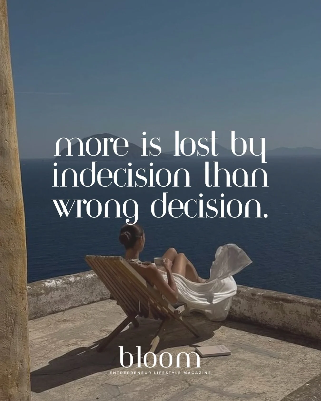 Indecision is a prison guard in your life. Going back and forth on something you are interested in, passionate about, or love, will hold you captive in life. Your heart and intuition never lie. They are your built-in radar system towards alignment, t