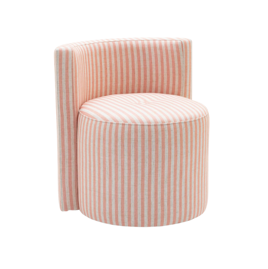 Pink Stripe Linen Chair, $269