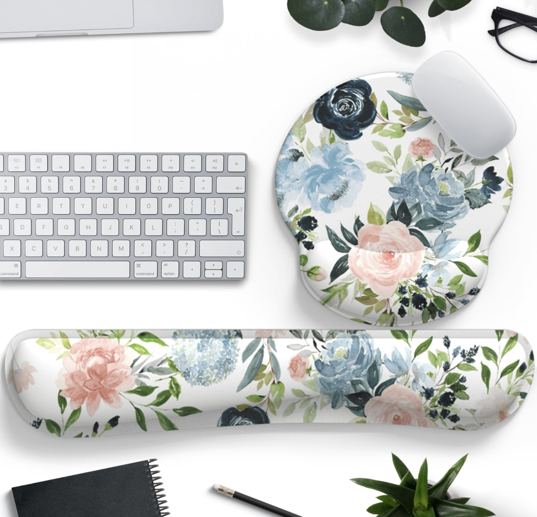 Floral Mouse &amp; Wrist Pad, $18