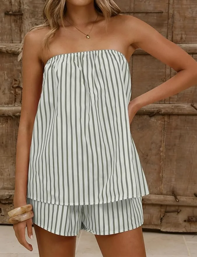Tube Top Shorts Set, $34