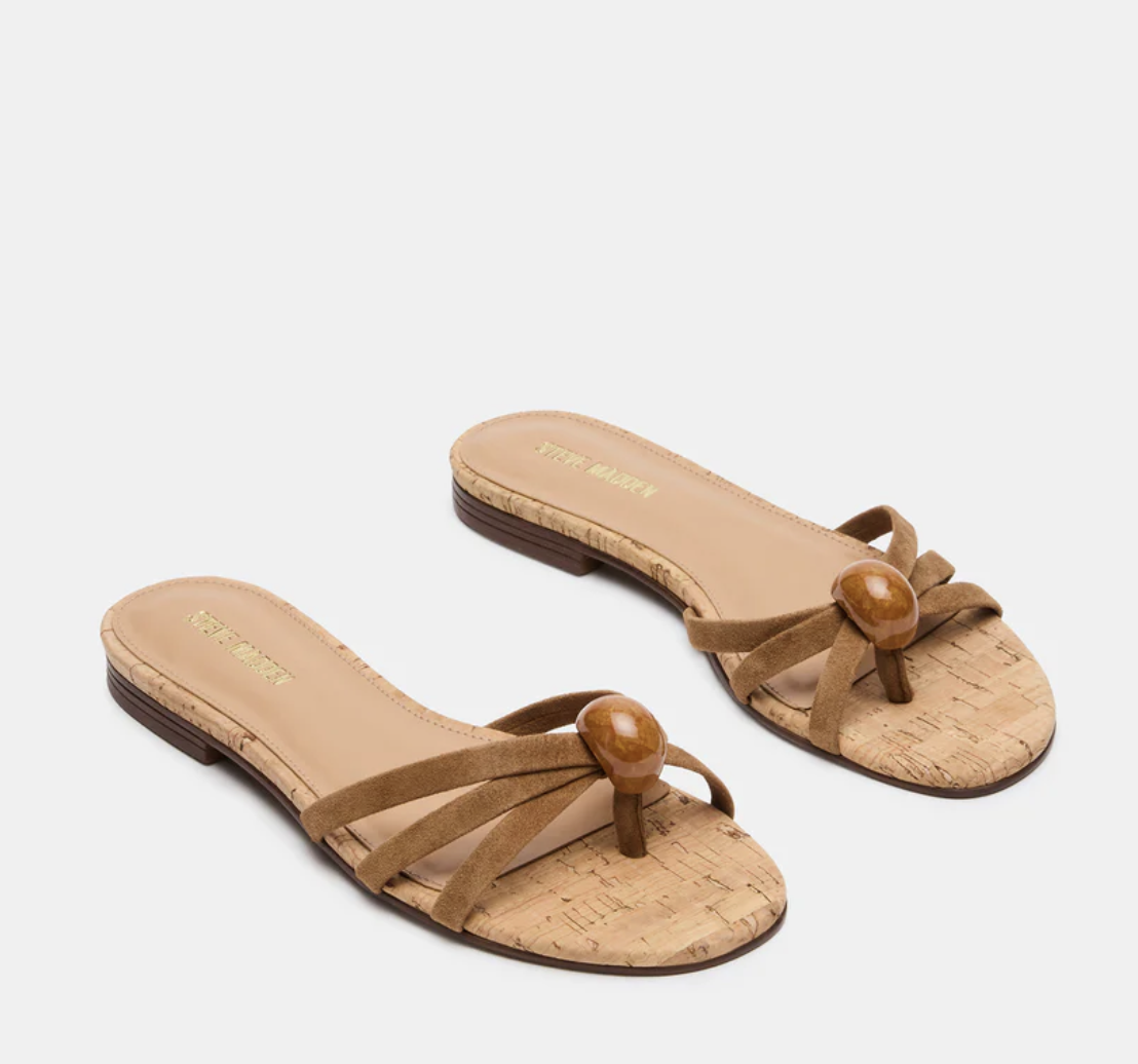 Calissi Stone Chestnut Suede, $89