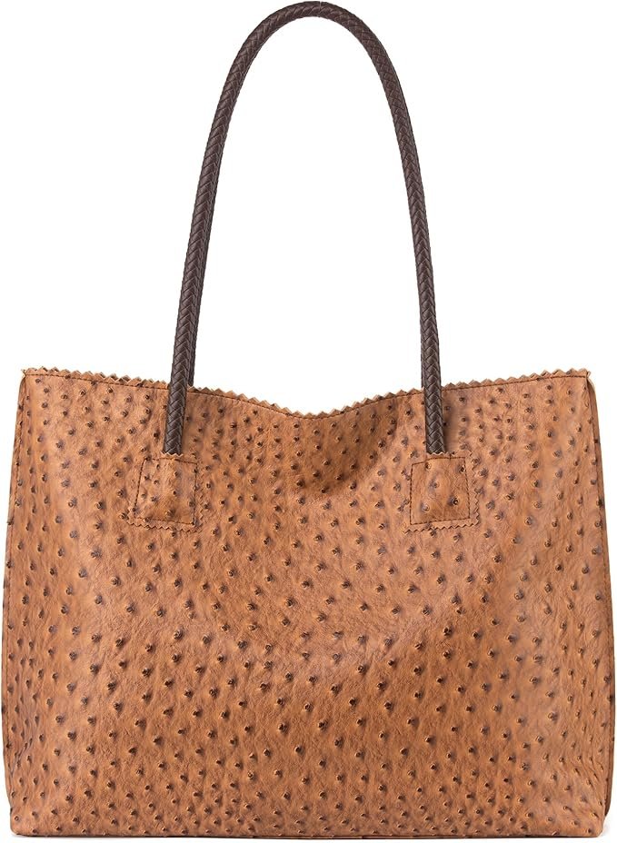 Ostrich Vegan Tote, $31