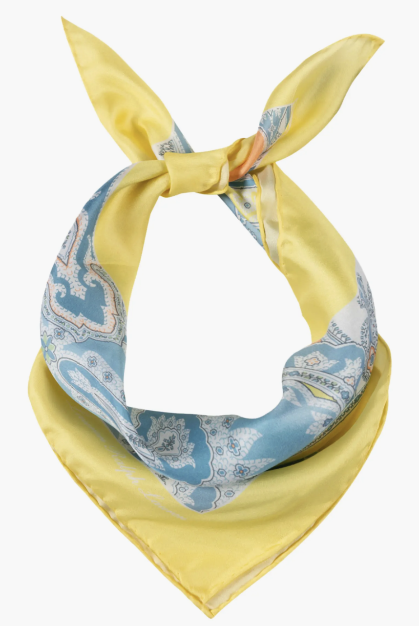   Paisley Silk Small Square Scarf, Alternate, color, LEMON SORBET  Paisley Silk Small Square Scarf, Alternate, color, LEMON SORBET Paisley Silk Small Square Scarf