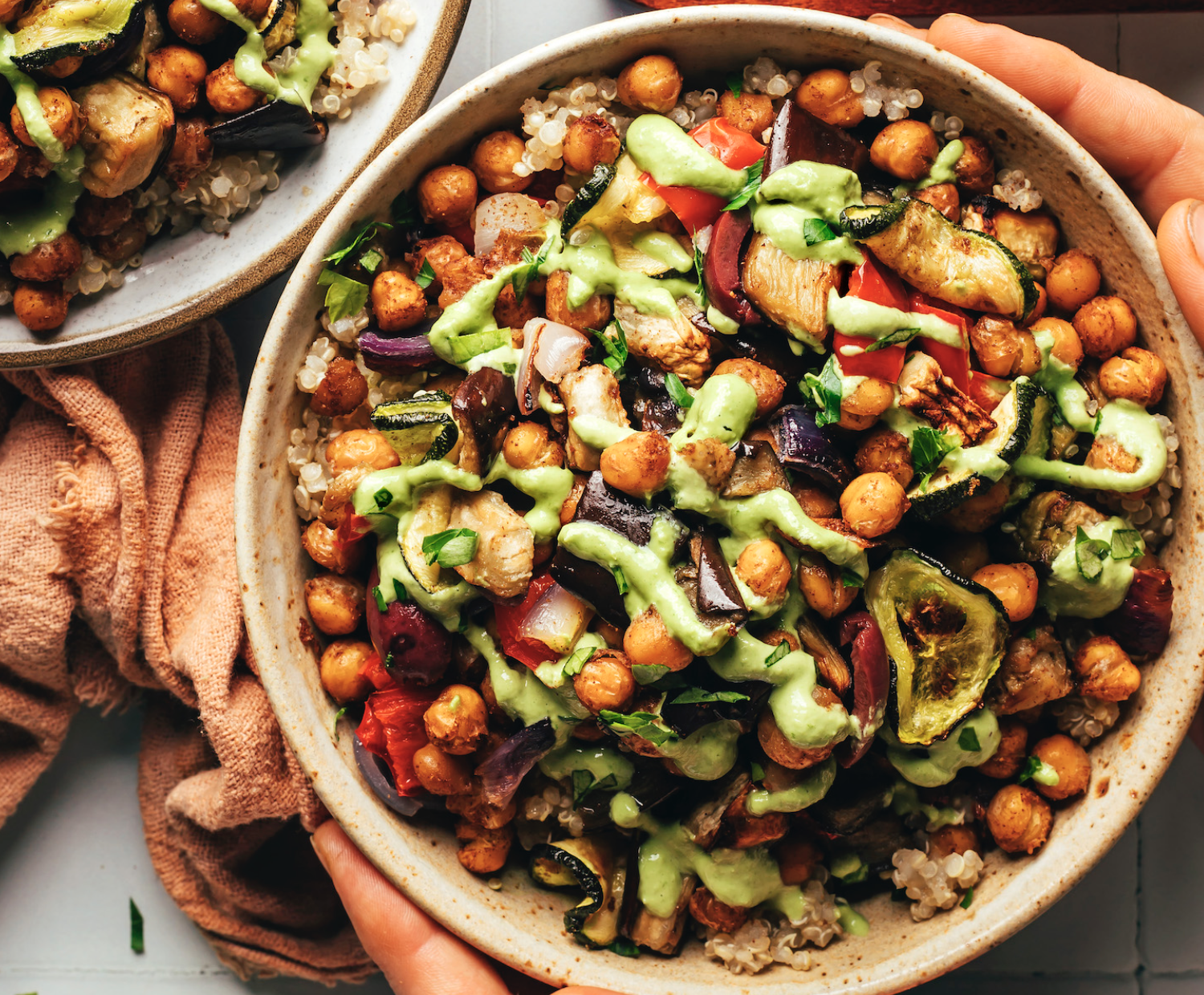 Roasted Chickpea Veggie Bowl