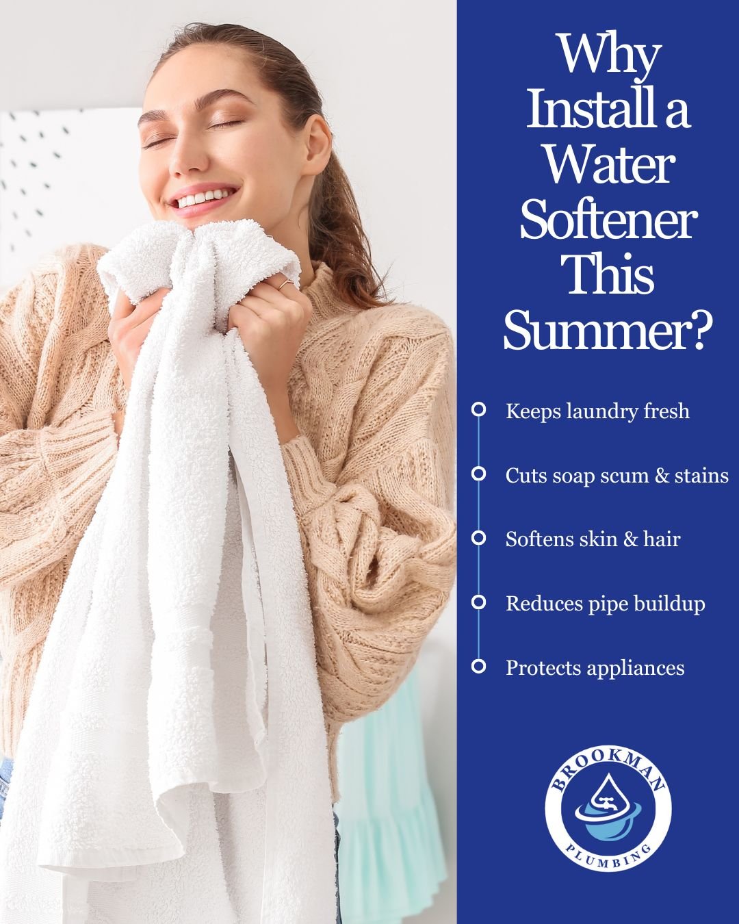 ☀️ Summer = More Water. 

More showers, more laundry, more dishes. But if your water is hard, it&rsquo;s working against you&mdash;not for you. 😓 

Summer&rsquo;s a great time to upgrade&mdash;before the buildup gets worse.

💬 Ready to learn more? 