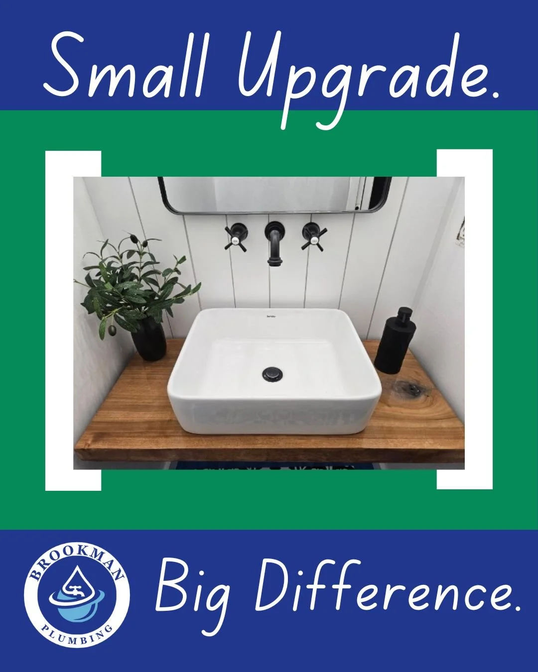 Sometimes the smallest upgrades can make the biggest difference.

This powder room got a clean new look with a modern sink installation. It&rsquo;s a great reminder that even small plumbing updates can refresh a space.

If you&rsquo;ve been thinking 