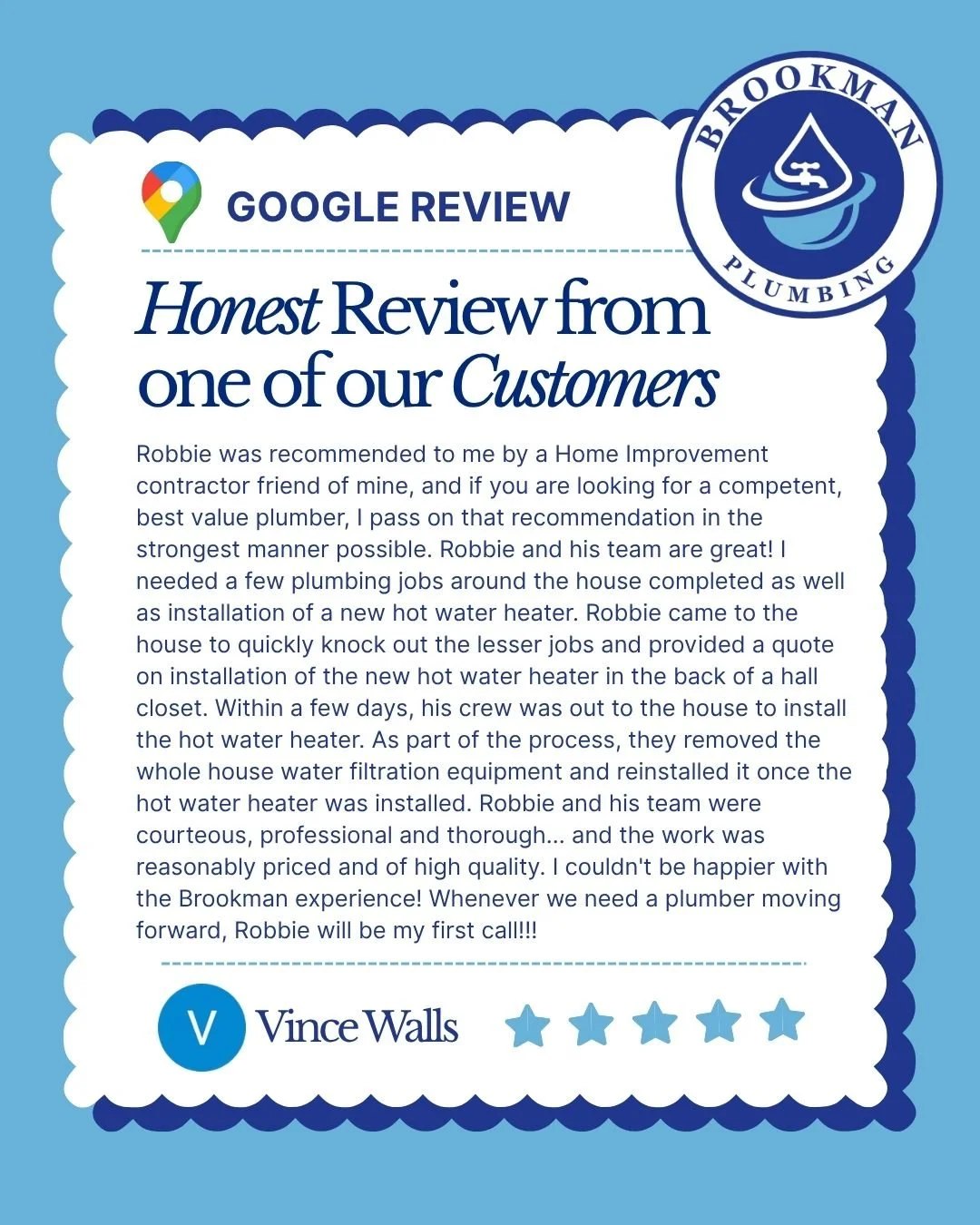 Word of mouth means everything to us, and this one says it all 🙌

From smaller jobs around the house to a full hot water heater installation, we made sure everything was handled the right way from start to finish. Taking the time to do it thoroughly