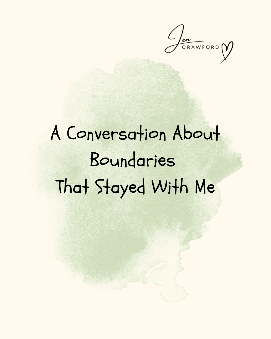 A Conversation About Boundaries That Stayed With Me