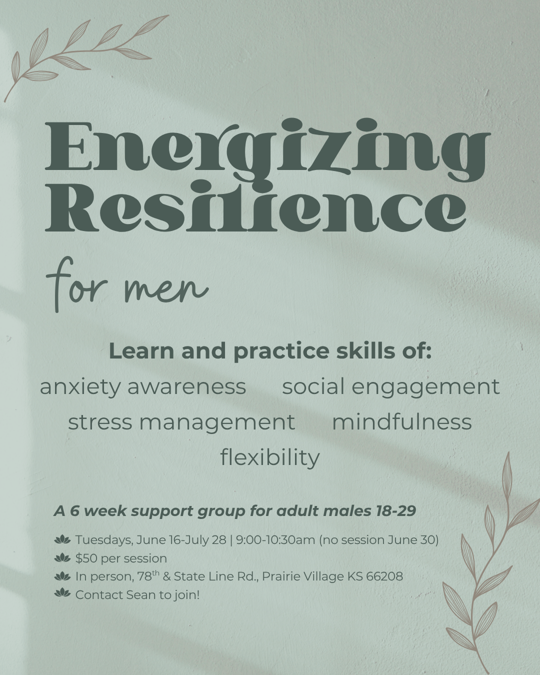 Energizing Resilience: a support group for men