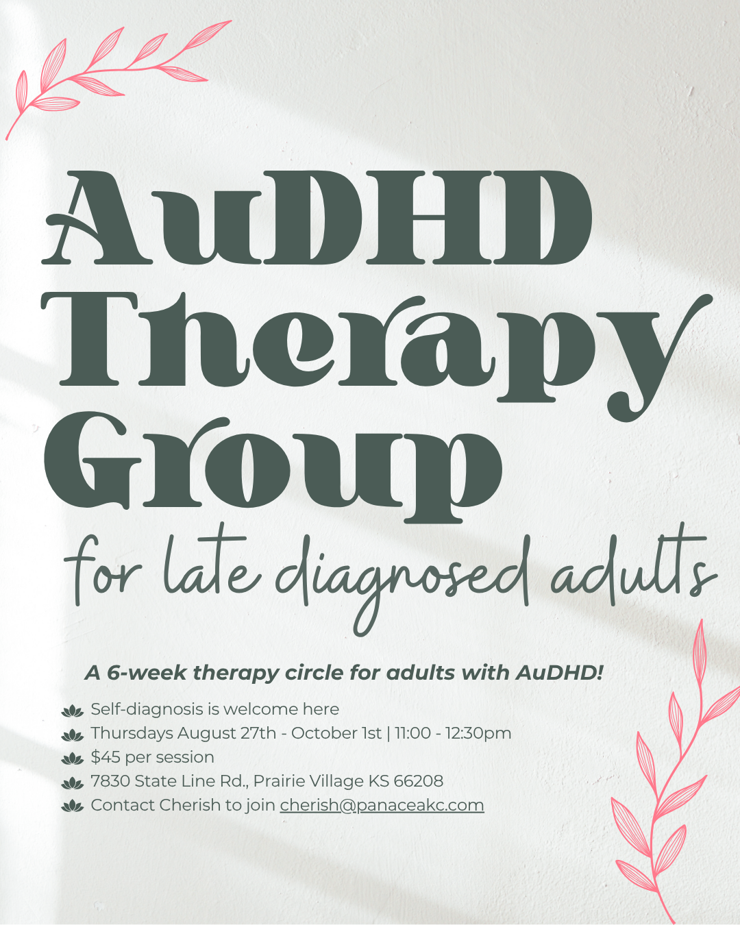 AuDHD Therapy Group: Community + Connection